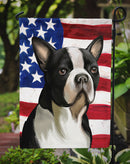 Boston Terrier Dog American Flag Garden Flag - Outdoor Decorative Yard Flag CK6451GF