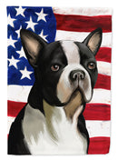 Boston Terrier Dog American Flag Garden Flag - Outdoor Decorative Yard Flag CK6451GF