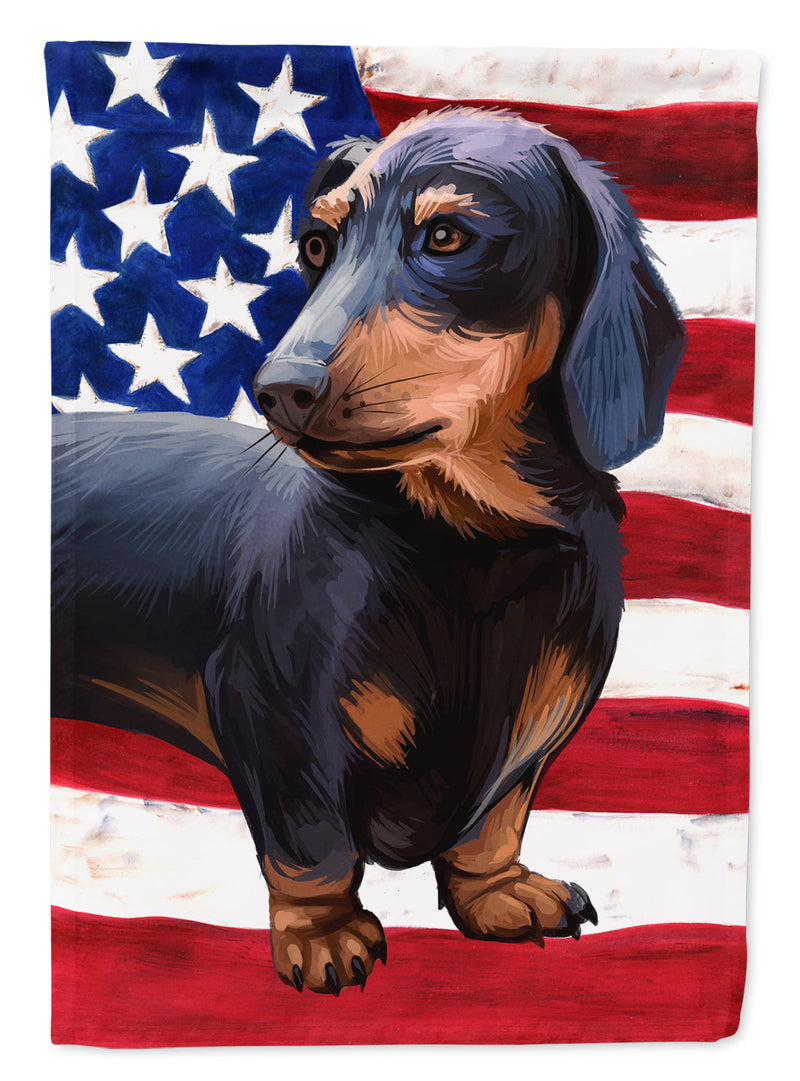 Dachshund Dog American Flag Flag Canvas House Size CK6500CHF