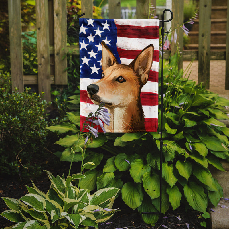 Indian pariah dog American Flag Garden Flag - Outdoor Decorative Yard Flag CK6567GF