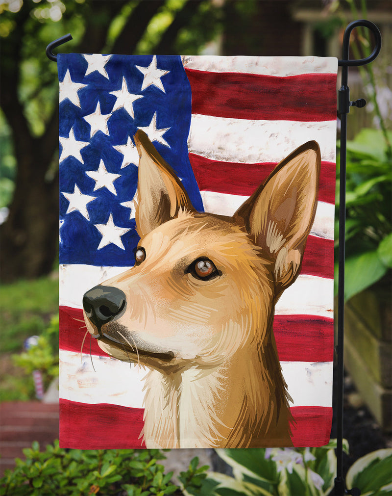 Indian pariah dog American Flag Garden Flag - Outdoor Decorative Yard Flag CK6567GF