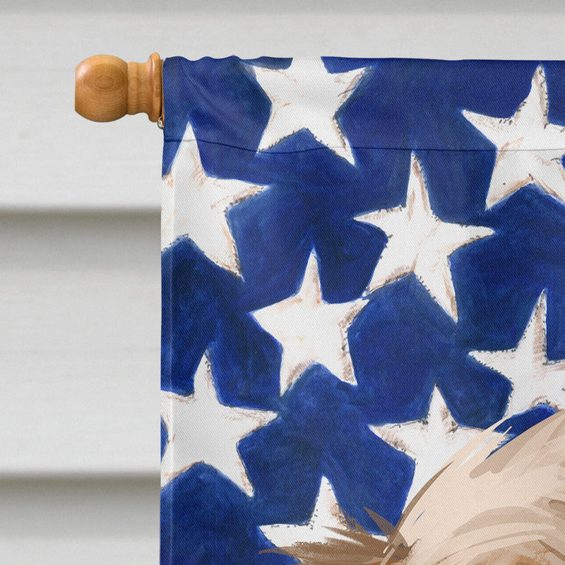 Leonberger American Flag Flag Canvas House Size CK6606CHF