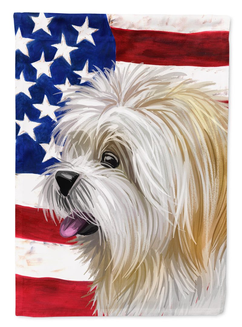 Lhasa Apso American Flag Flag Garden Size CK6607GF