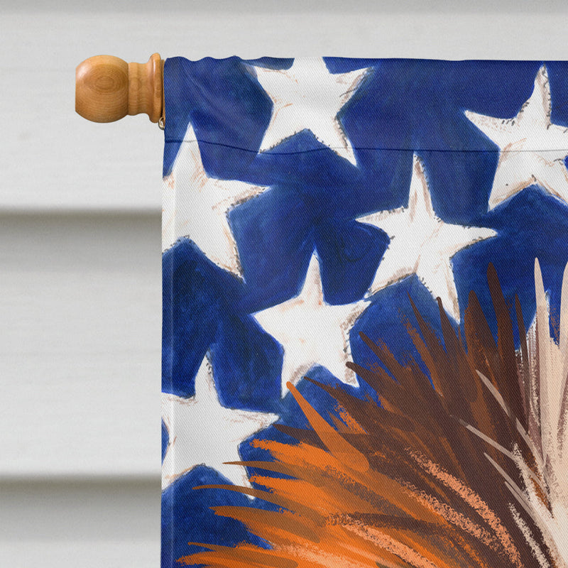 Moscow Watchdog Dog American Flag Flag Canvas House Size CK6622CHF