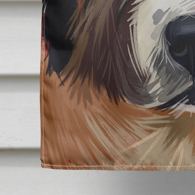 Moscow Watchdog Dog American Flag Flag Canvas House Size CK6622CHF