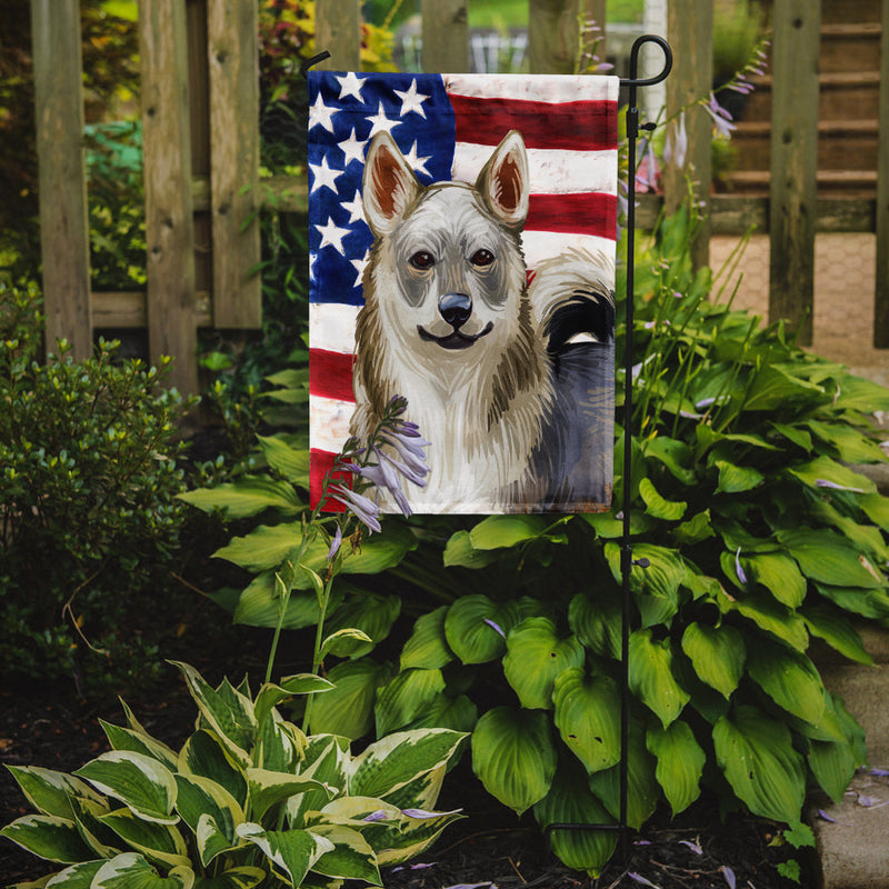 Swedish Vallhund Dog American Flag Garden Flag - Outdoor Decorative Yard Flag CK6731GF