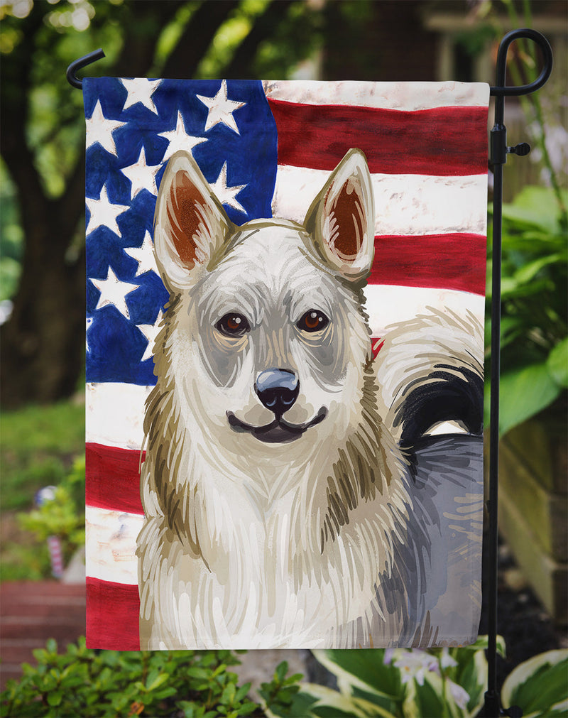 Swedish Vallhund Dog American Flag Garden Flag - Outdoor Decorative Yard Flag CK6731GF