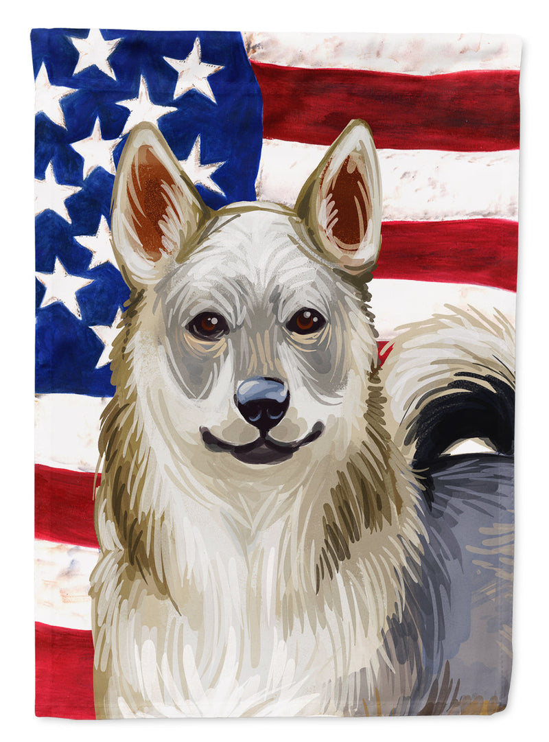Swedish Vallhund Dog American Flag Garden Flag - Outdoor Decorative Yard Flag CK6731GF