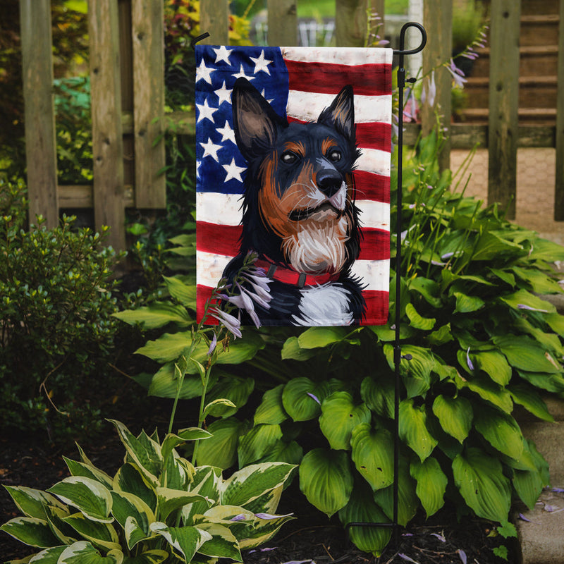 Welsh Sheepdog American Flag Garden Flag - Outdoor Decorative Yard Flag CK6752GF