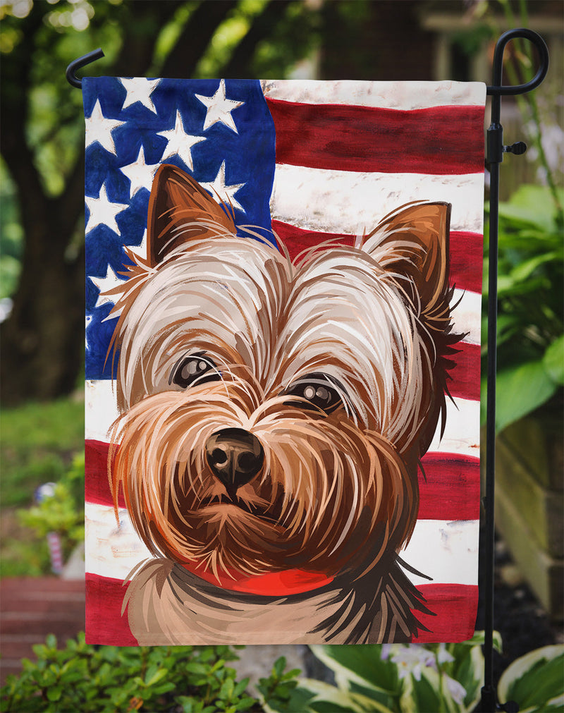 Yorkshire Terrier American Flag Flag Garden Size CK6760GF