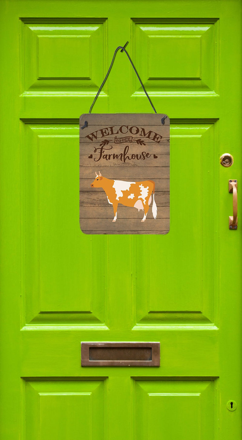 Guernsey Cow Welcome Wall or Door Hanging Prints CK6765DS1216