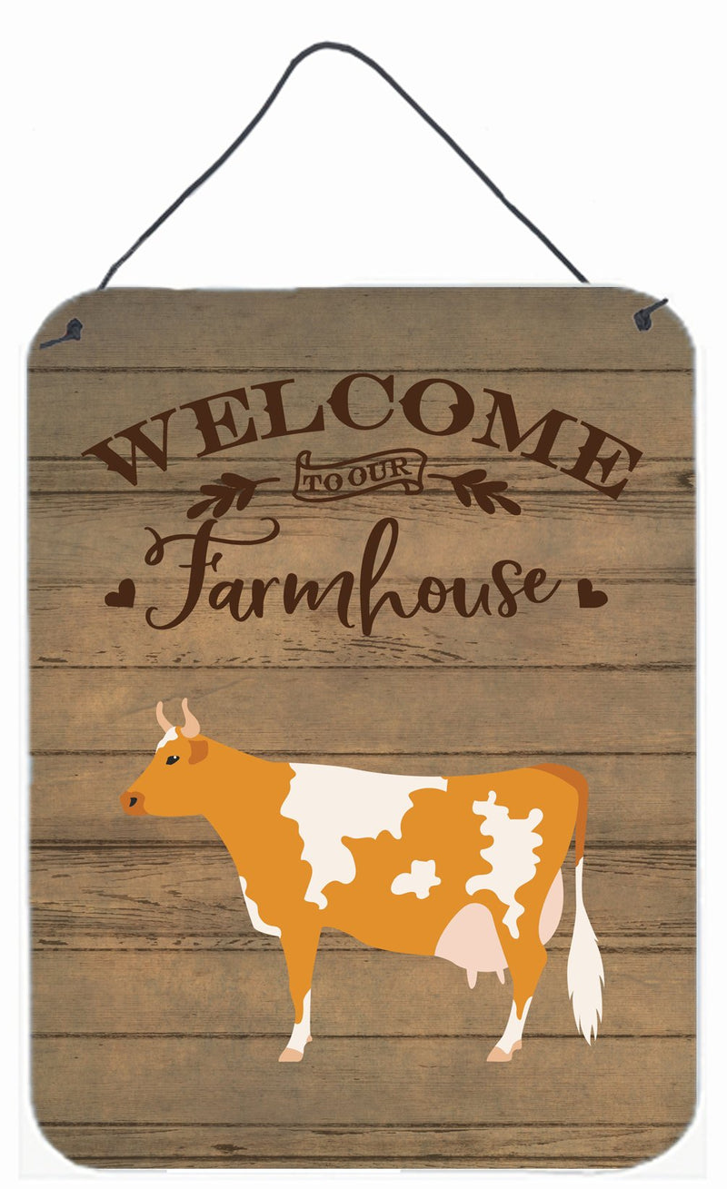 Guernsey Cow Welcome Wall or Door Hanging Prints CK6765DS1216