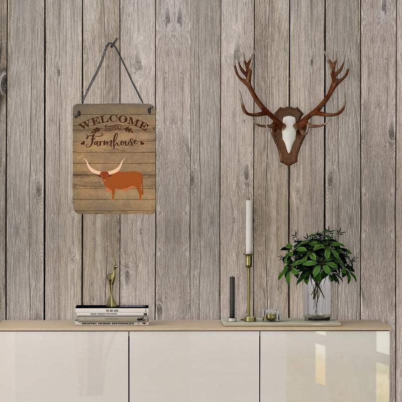 Ankole-Watusu Cow Welcome Wall or Door Hanging Prints CK6767DS1216
