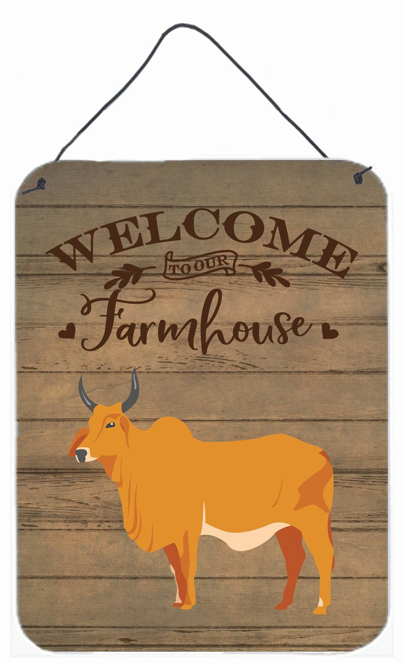 Zebu Indicine Cow Welcome Wall or Door Hanging Prints CK6769DS1216