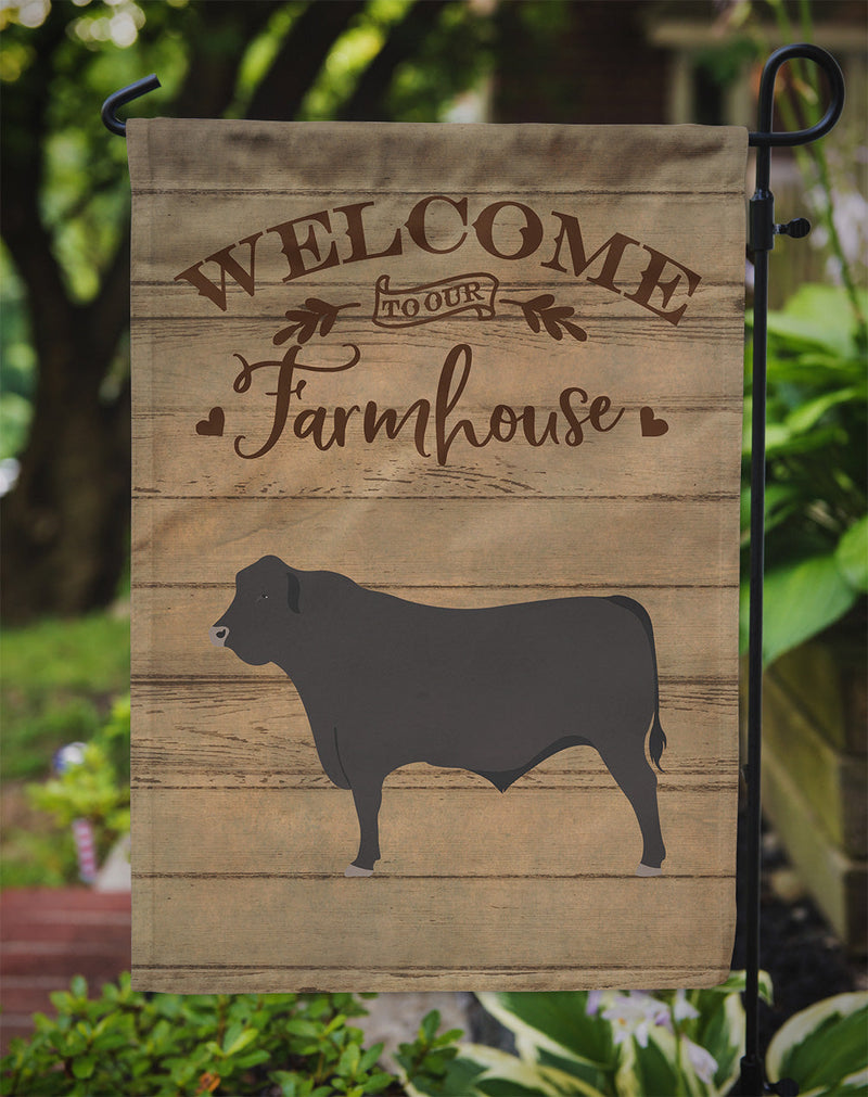 Black Angus Cow Welcome Flag Garden Size CK6772GF