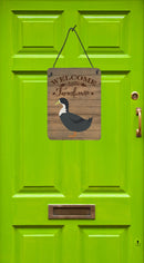 Blue Swedish Duck Welcome Wall or Door Hanging Prints CK6806DS1216