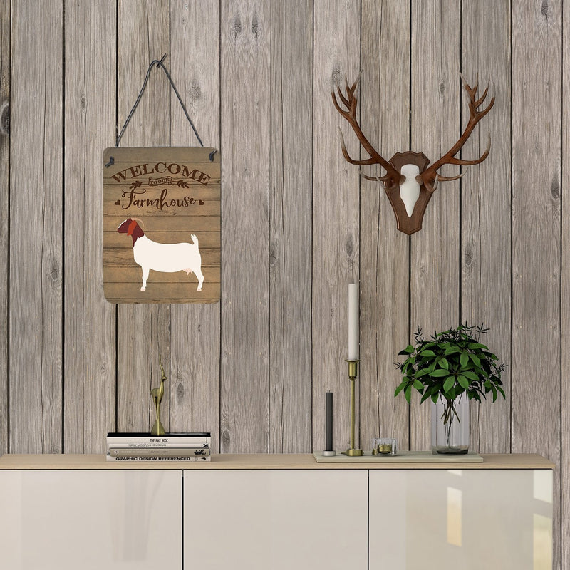 Boer Goat Welcome Wall or Door Hanging Prints CK6830DS1216