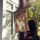 Alpaca Welcome Flag Canvas House Size CK6863CHF