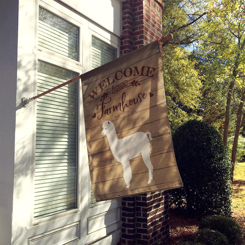 Alpaca Welcome Flag Canvas House Size CK6863CHF