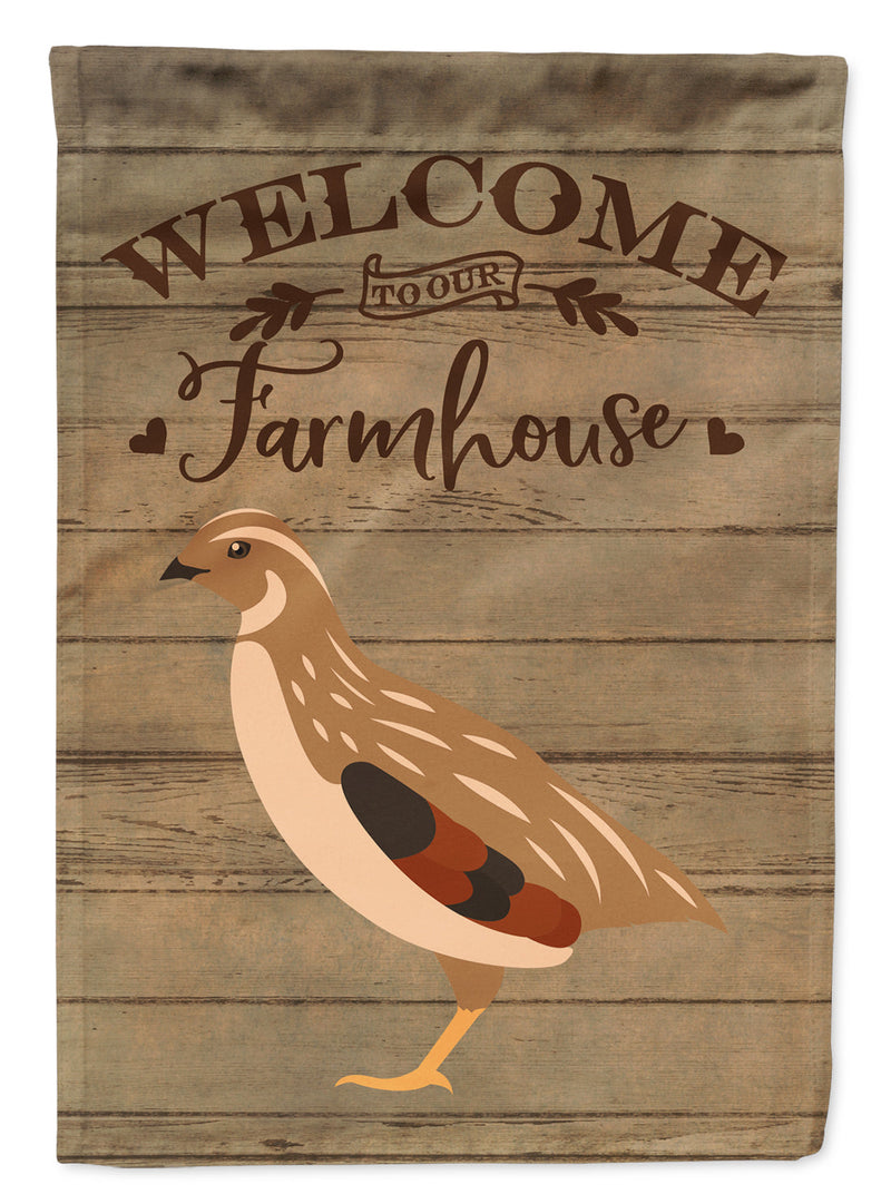 Golden Phoenix Quail Welcome Flag Canvas House Size CK6899CHF