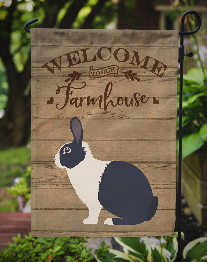 Dutch Rabbit Welcome Garden Flag – Decorative Outdoor Yard Flag CK6902GF