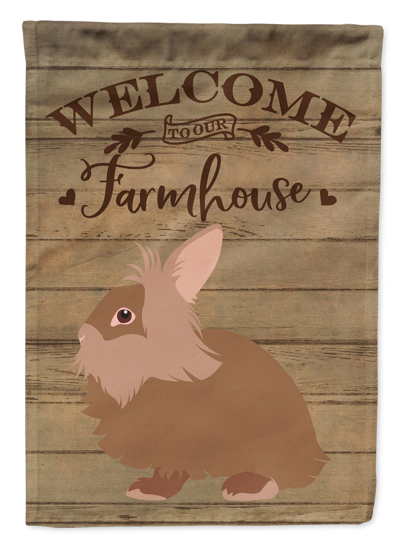 Lionhead Rabbit Welcome Flag Canvas House Size CK6904CHF