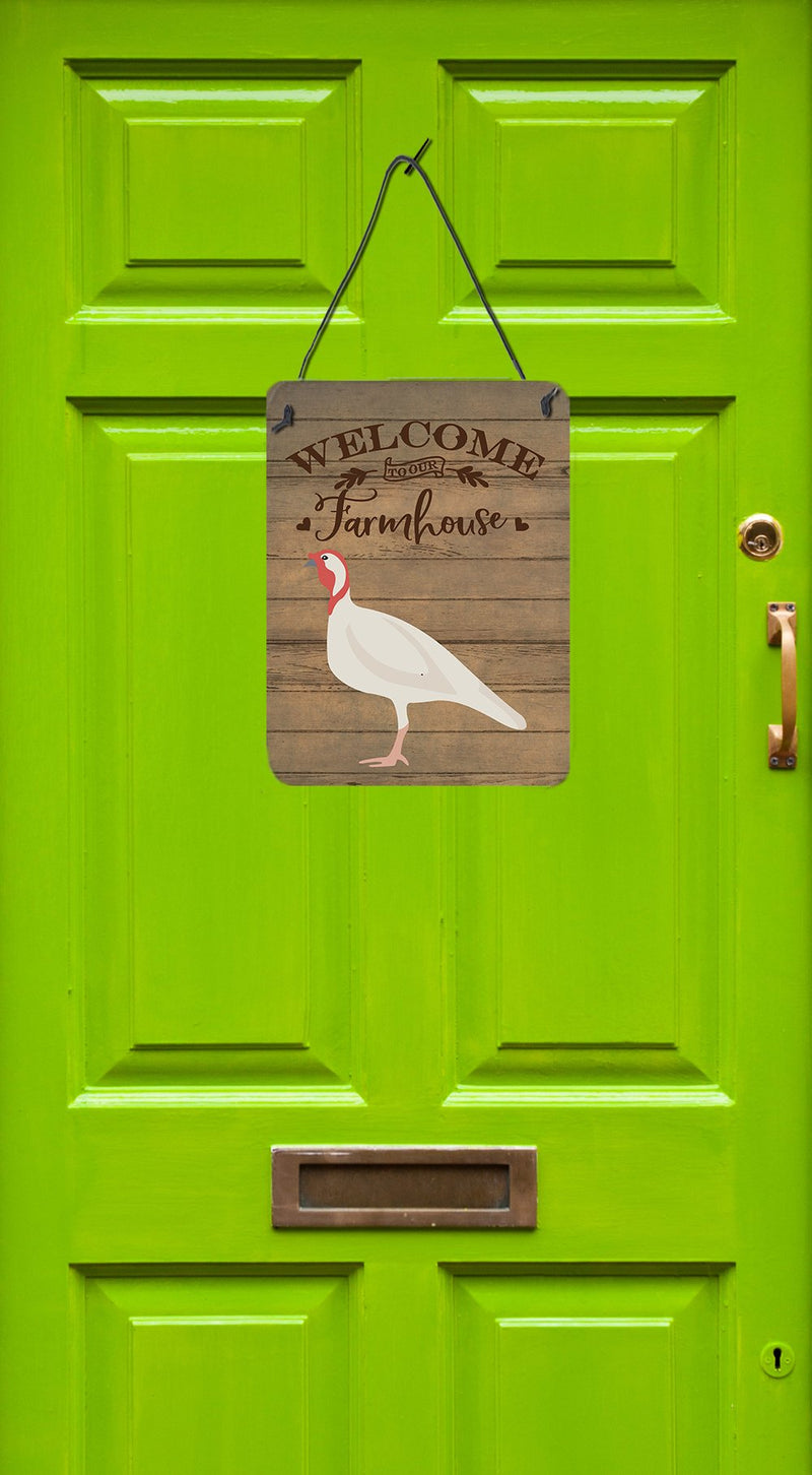 Beltsville Small White Turkey Hen Welcome Wall or Door Hanging Prints CK6933DS1216