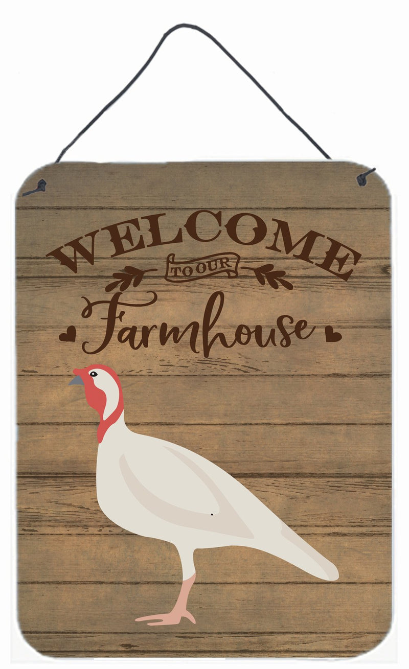 Beltsville Small White Turkey Hen Welcome Wall or Door Hanging Prints CK6933DS1216