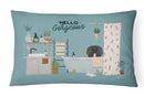 Black Pekingese in Bathtub Canvas Fabric Decorative Pillow CK7529PW1216