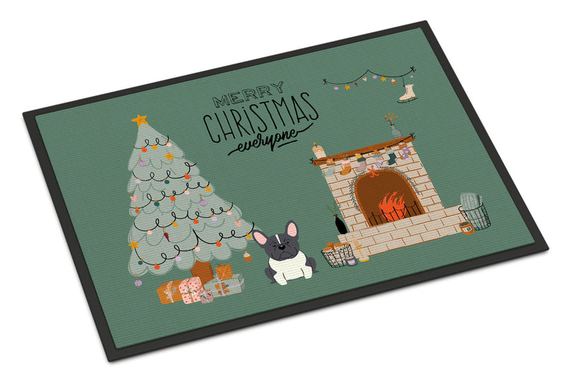 Black White French Bulldog Christmas Everyone Doormat - 24x36 Decorative Floor Mat – Indoor/Outdoor Rug with Artistic Flair CK7575JMAT