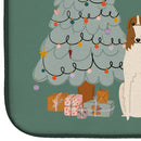Borzoi Christmas Everyone Dish Drying Mat – Absorbent, Artistic Kitchen Essentials CK7586DDM
