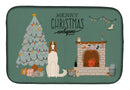 Borzoi Christmas Everyone Dish Drying Mat – Absorbent, Artistic Kitchen Essentials CK7586DDM