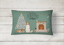 Borzoi Christmas Everyone Canvas Fabric Decorative Pillow CK7586PW1216