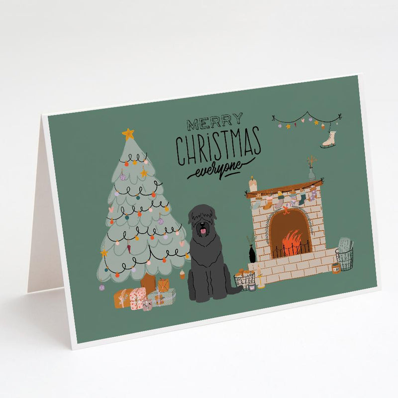 Black Russian Terrier Christmas Everyone Greeting Cards -  Blank Note Cards – 8-Pack of Artist-Designed Cards with Envelopes