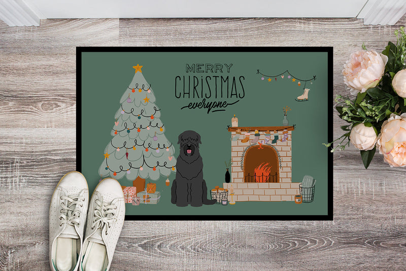 Black Russian Terrier Christmas Everyone Doormat - 18x27 Decorative Floor Mat – Indoor/Outdoor Rug with Artistic Flair CK7589MAT