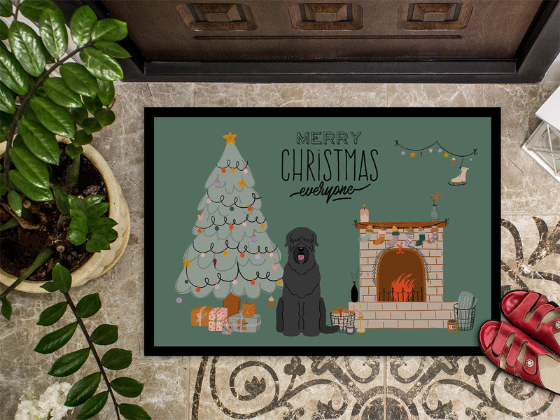Black Russian Terrier Christmas Everyone Doormat - 18x27 Decorative Floor Mat – Indoor/Outdoor Rug with Artistic Flair CK7589MAT