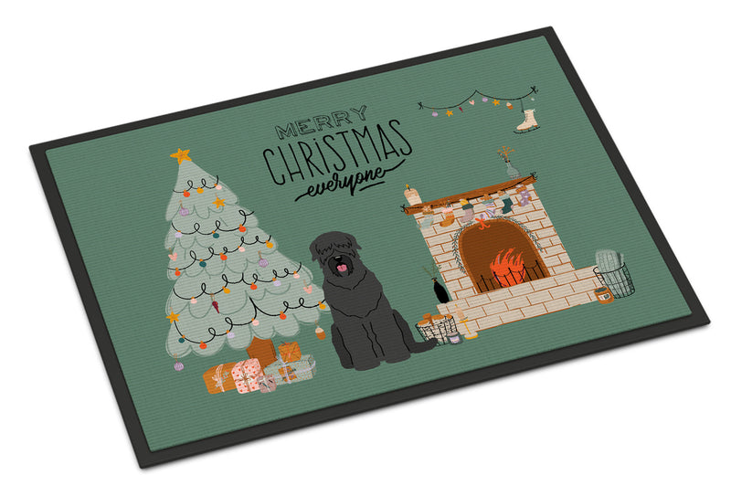 Black Russian Terrier Christmas Everyone Doormat - 18x27 Decorative Floor Mat – Indoor/Outdoor Rug with Artistic Flair CK7589MAT