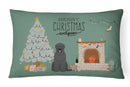 Black Russian Terrier Christmas Everyone Canvas Fabric Decorative Pillow CK7589PW1216