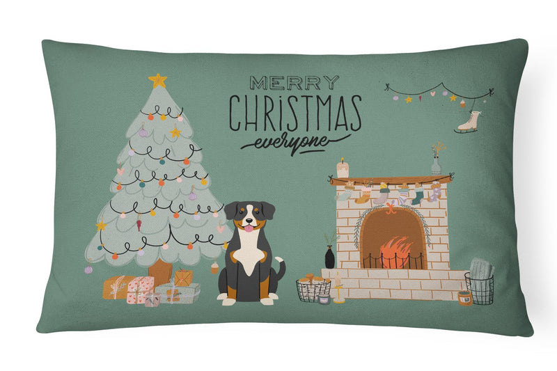 Entlebucher Christmas Everyone Canvas Fabric Decorative Pillow CK7601PW1216