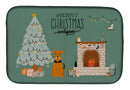 Airedale Christmas Everyone Dish Drying Mat – Absorbent, Artistic Kitchen Essentials CK7604DDM