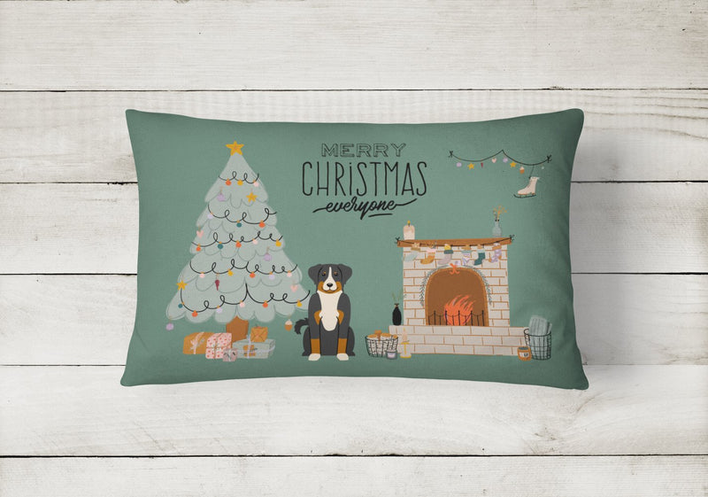 Appenzeller Sennenhund Christmas Everyone Canvas Fabric Decorative Pillow CK7606PW1216