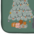 Blue Staffordshire Bull Terrier Christmas Everyone Dish Drying Mat – Absorbent, Artistic Kitchen Essentials CK7609DDM