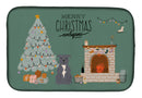 Blue Staffordshire Bull Terrier Christmas Everyone Dish Drying Mat – Absorbent, Artistic Kitchen Essentials CK7609DDM