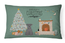 Black Miniature Schnauzer Christmas Everyone Canvas Fabric Decorative Pillow CK7614PW1216