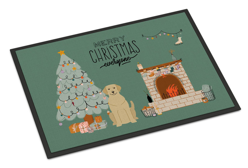 Yellow Labrador Christmas Everyone Indoor or Outdoor Mat 24x36 CK7618JMAT