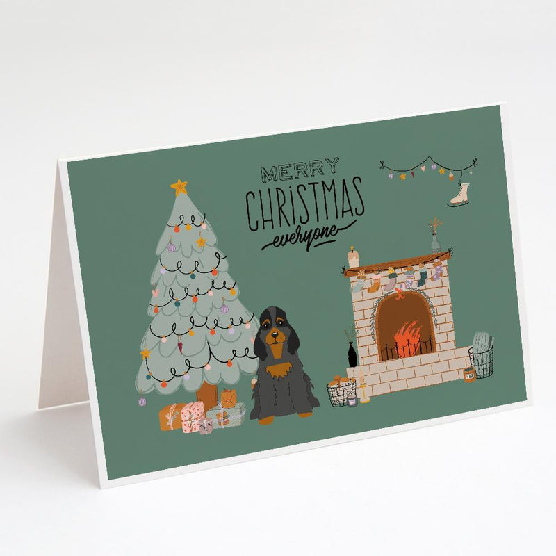 Black Tan Cocker Spaniel Christmas Everyone Greeting Cards -  Blank Note Cards – 8-Pack of Artist-Designed Cards with Envelopes
