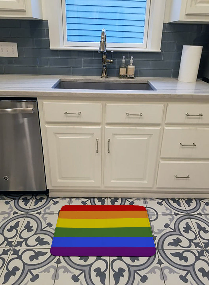 Gay Pride Machine Washable Memory Foam Mat