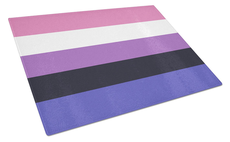 Genderfluid Pride Glass Cutting Boards – Durable, Decorative Kitchen Art Large