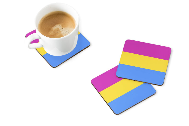 Pansexual Pride Foam Coaster Set of 4