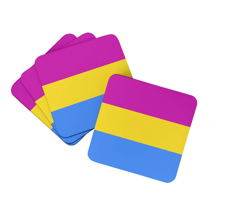 Pansexual Pride Foam Coaster Set of 4